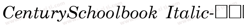 CenturySchoolbook Italic字体转换